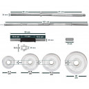 סט משקולות 50 ק"ג במזוודה עם גלגלים